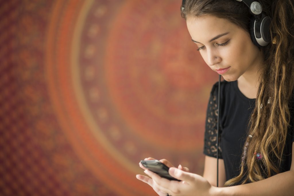 Using smartphone